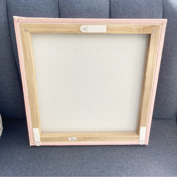 Sugar & Spice Little Girl’s Canvas Nursery Art Decor - Picture 4 of 6